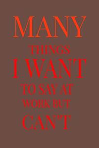 The many things i want to say at work but i can't