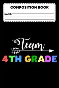 Composition Book Team 4th Grade