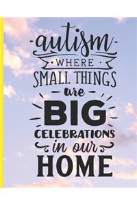 Autism where small things are big celebrations in our home
