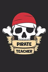 Teacher Halloween Notebook - Pirate Teacher Journal - Halloween Gift for Teacher - Teacher Diary - Pirate Costume Accessories