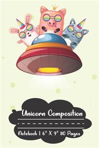 Unicorn Composition Notebook: Unicorn Composition Notebook Wide Ruled Journal & Notebook for Students, Kids & Teens - Adorable Color Wide Lined Handwriting Journal for Hand Writi