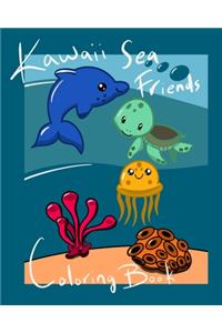 Kawaii Sea Friends Coloring Book