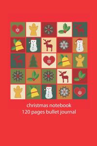 christmas notebook 120 pages bullet journal