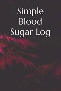Simple Blood Sugar Log