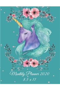 Monthly Planner 2020 8.5 x 11