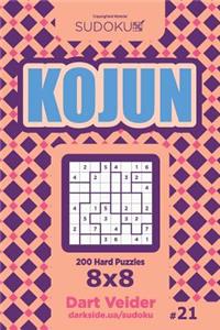 Sudoku Kojun - 200 Hard Puzzles 8x8 (Volume 21)