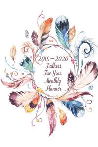 2019-2020 Feathers Two Year Monthly Planner