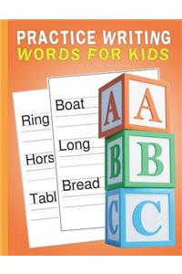 Practice Writing Words for Kids