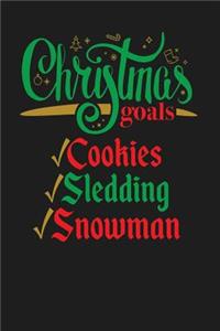 Christmas Goals Cookies Sledding Snowman