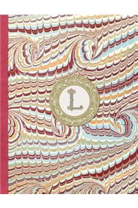 Monogrammed L 2018 Diary Monthly & Weekly Planner: 12 Months 130 Pages with Contacts - Password - Birthday Lists & Spare Note Pages 8.5 X 11