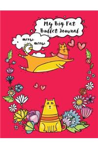 My Big Fat Bullet Journal for Cat Lovers Funny Flying Cartoon Cat 4