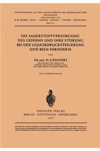 Sauerstoffversorgung Des Gehirns Und Ihre Störung Bei Der Liquordrucksteigerung Und Beim Hirnödem