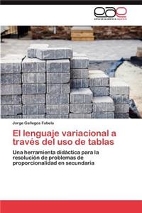 Lenguaje Variacional a Traves del USO de Tablas