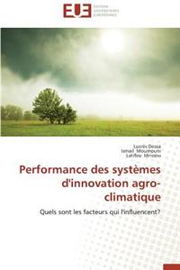 Performance Des Systèmes d'Innovation Agro-Climatique