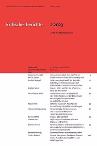 Kritische Berichte : Zeitschrift fur Kunst- und Kulturwissenschaften / Jahrgang 51, Heft 2.2023