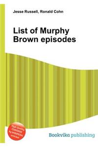 List of Murphy Brown Episodes