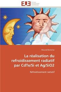 réalisation du refroidissement radiatif par cdte/si et ag/sio2