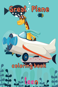 Great Plane Coloring Book teen
