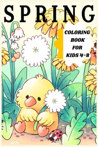 spring coloring book for kids 4-8