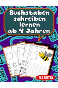 Buchstaben schreiben lernen ab 4 Jahren