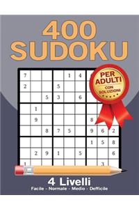400 Sudoku Per Adulti Con Soluzioni, 4 Livelli