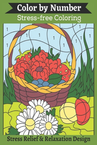 Color by Number Stress-free Coloring Stress Relief & Relaxation Design