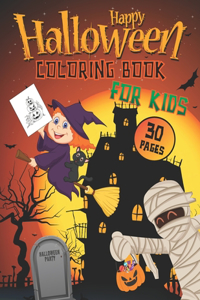 Happy Halloween Coloring Book For Kids