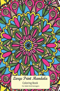 Large Print Mandala Coloring Book