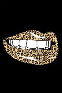 Funny leopard lips journal