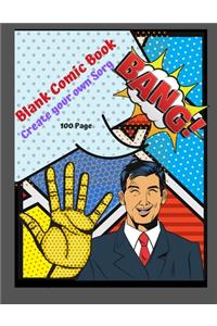 Blank Comic Book Create your own story 100 Pages