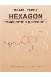 Graph Paper Hexagon Composition Notebook