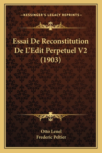Essai De Reconstitution De L'Edit Perpetuel V2 (1903)