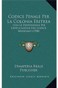 Codice Penale Per La Colonia Eritrea