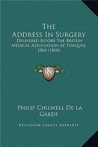 The Address In Surgery