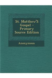 St. Matthew's Gospel