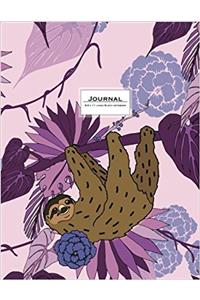 Sloth Journal: Ruled, Large, Soft Cover. Cute Animal Design in Magenta and Pink (Cute Journals)