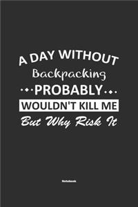 A Day Without Backpacking Probably Wouldn't Kill Me But Why Risk It Notebook
