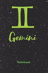 Gemini Zodiac Sign Notebook