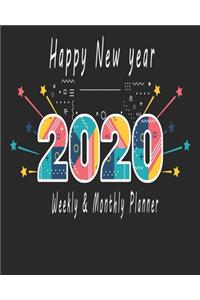 Happy new year 2020 Planner Weekly and Monthly
