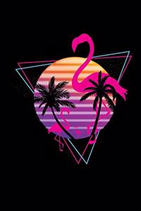 Retrowave Synthwave Flamingo Sunset Palm