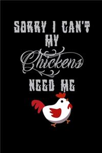 Sorry I Can't My Chickens Need Me: Hangman Puzzles - Mini Game - Clever Kids - 110 Lined Pages - 6 X 9 In - 15.24 X 22.86 Cm - Single Player - Funny Great Gift