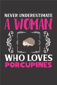 Never Underestimate A Woman Who Loves Porcupines