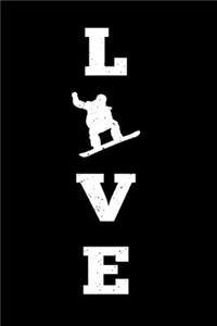 LOVE Snowboarding Snowboarder Notebook