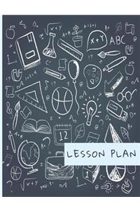 Lesson Plan: Weekly Daily Planner For Teachers and Professors; Classroom Organizational Notebook; Homeschool Reference Notepad Tracker