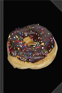 Chocolate Donut Sprinkles Journal Notebook