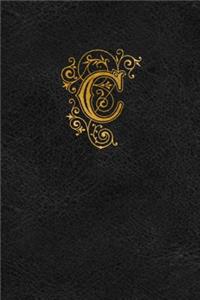 Old English Monogram Journal - Letter C