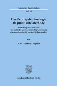 Das Prinzip Der Analogie ALS Juristische Methode