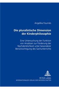 Die Pluralistische Dimension Der Kinderphilosophie