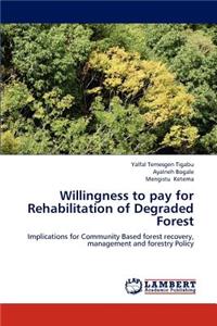 Willingness to Pay for Rehabilitation of Degraded Forest