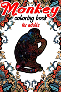 Monkey Coloring Book For Adults